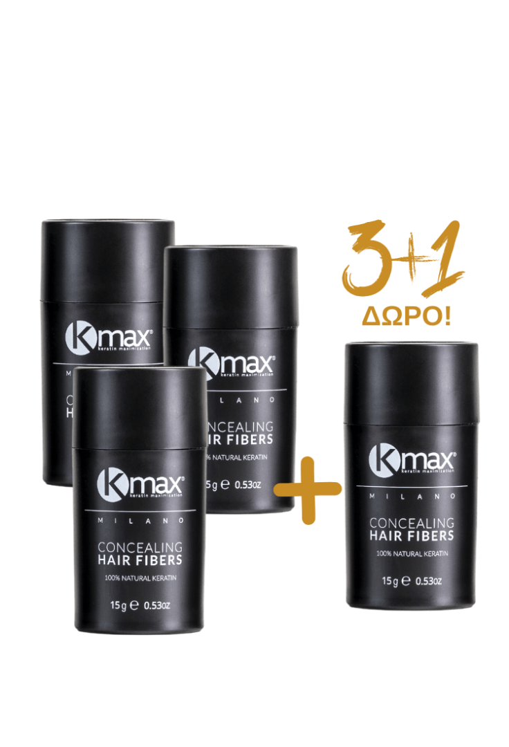 kmax hair fibers 15gr limited time offer 3+1 free